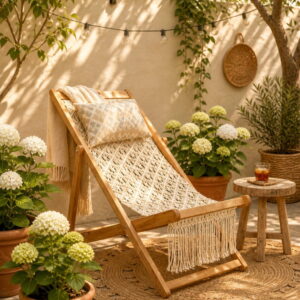 Macrame Folding Chair